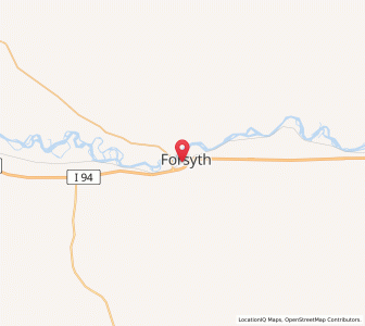Map of Forsyth, Montana