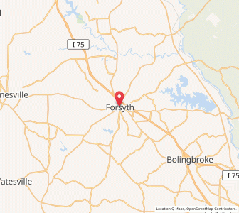Map of Forsythe, Georgia