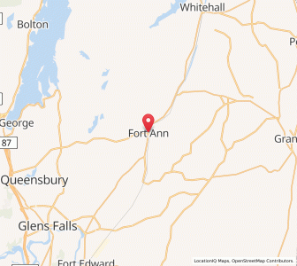 Map of Fort Ann, New York