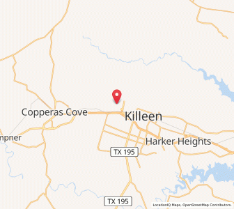 Map of Fort Cavazos, Texas