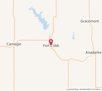 Map of Fort Cobb, Oklahoma