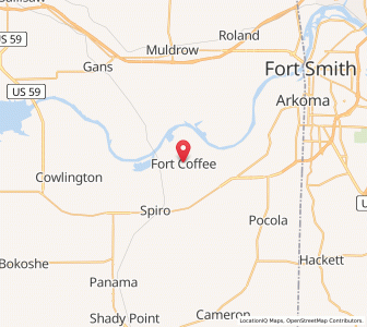 Map of Fort Coffee, Oklahoma