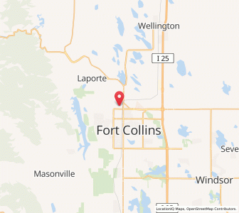Map of Fort Collins, Colorado