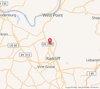 Map of Fort Knox, Kentucky