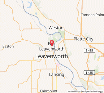 Map of Fort Leavenworth, Kansas