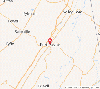 Map of Fort Payne, Alabama