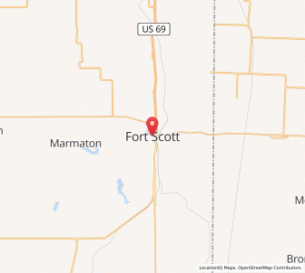 Map of Fort Scott, Kansas