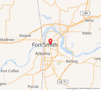 Map of Fort Smith, Arkansas