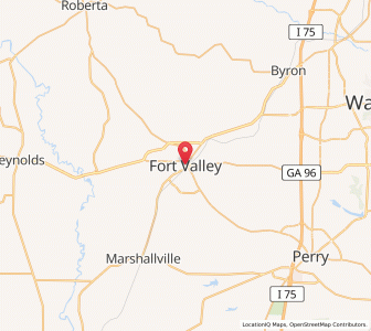 Map of Fort Valley, Georgia