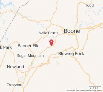Map of Foscoe, North Carolina
