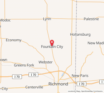 Map of Fountain City, Indiana
