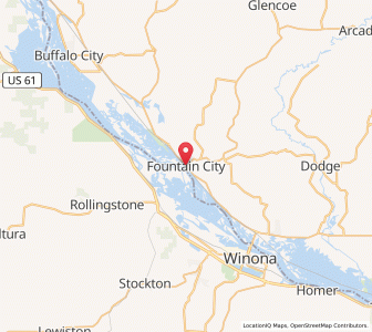 Map of Fountain City, Wisconsin