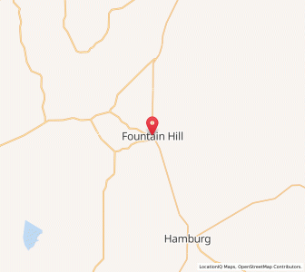 Map of Fountain Hill, Arkansas