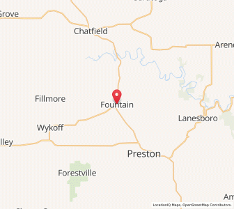 Map of Fountain, Minnesota