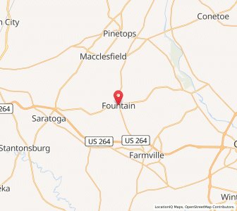 Map of Fountain, North Carolina