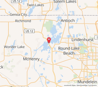 Map of Fox Lake, Illinois