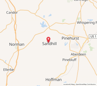 Map of Foxfire, North Carolina