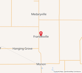 Map of Francesville, Indiana