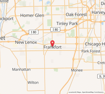 Map of Frankfort, Illinois