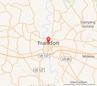 Map of Frankfort, Kentucky