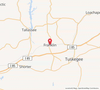 Map of Franklin, Alabama