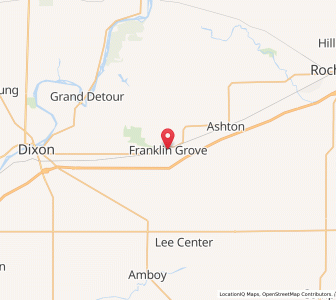 Map of Franklin Grove, Illinois