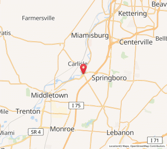 Map of Franklin, Ohio