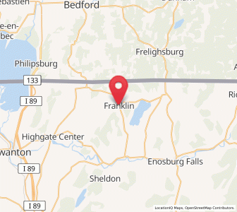 Map of Franklin, Vermont