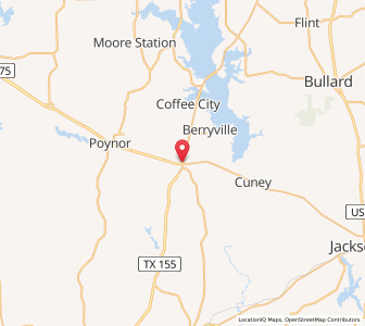 Map of Frankston, Texas