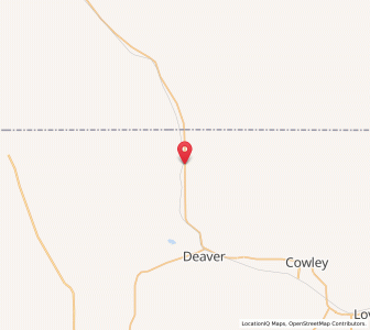 Map of Frannie, Wyoming