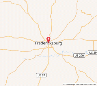 Map of Fredericksburg, Texas