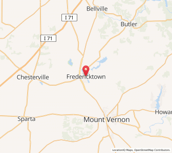 Map of Fredericktown, Ohio