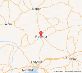 Map of Fredonia, Kentucky