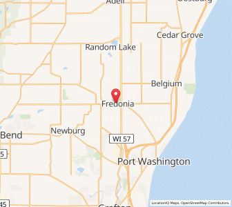 Map of Fredonia, Wisconsin