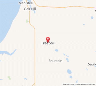 Map of Free Soil, Michigan