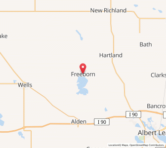 Map of Freeborn, Minnesota