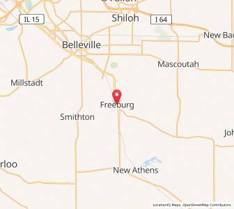 Map of Freeburg, Illinois