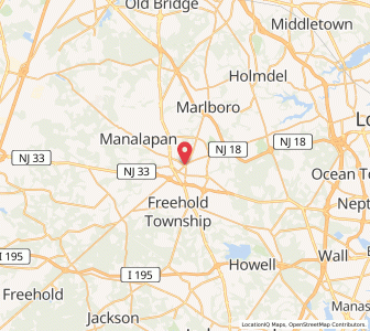 Map of Freehold, New Jersey