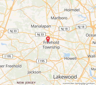 Map of Freehold Township, New Jersey