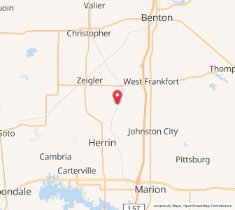 Map of Freeman Spur, Illinois