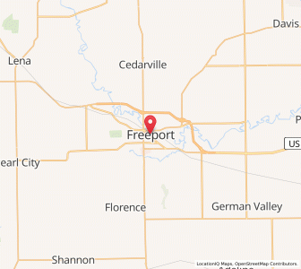 Map of Freeport, Illinois