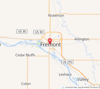 Map of Fremont, Nebraska