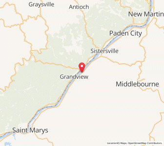 Map of Friendly, West Virginia