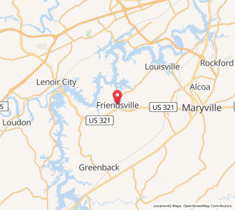 Map of Friendsville, Tennessee