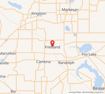 Map of Friesland, Wisconsin