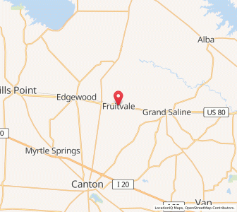 Map of Fruitvale, Texas