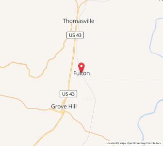 Map of Fulton, Alabama