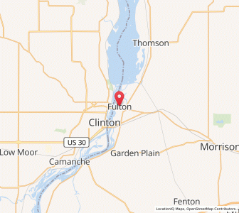 Map of Fulton, Illinois