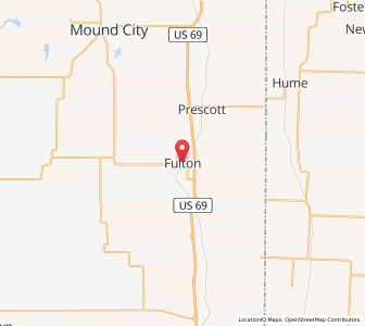 Map of Fulton, Kansas