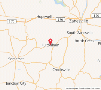 Map of Fultonham, Ohio